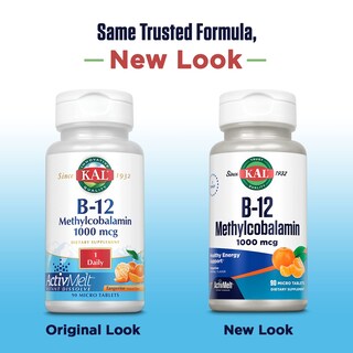 Foto 2 | Foto 2 | Suplemento Kal De Vitamina B12, Metilcobalamina, 1000 Mcg, 90 Tabletas - Venta Internacional.