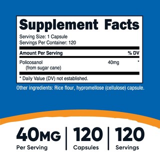 Foto 2 | Foto 2 | Suplemento Nutricost Policosanol 40 Mg 120 Cápsulas - Venta Internacional.