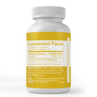 Foto 3 | Foto 3 | Suplemento Dietético Pure Original Ingredients Ácido Cítrico 100 Cápsulas - Venta Internacional.