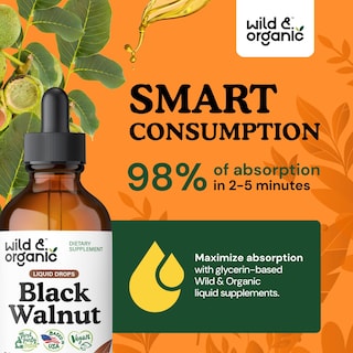 Foto 4 | Foto 4 | Tintura Desintoxicante De Nuez Negra Salvaje Y Orgánica 120 Ml Sin Alcohol - Venta Internacional.