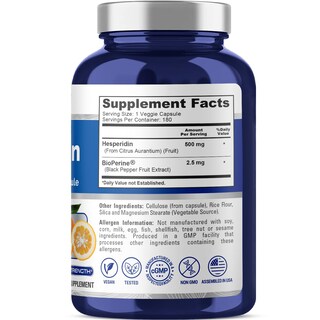 Foto 2 | Foto 2 | Suplemento Nusapure Hesperidin 500 Mg 180 Cápsulas Vegetarianas - Venta Internacional.
