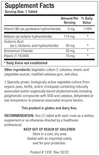 Foto 2 | Foto 2 | Supplement Biotics Research Hcl Plus Apoya La Digestión, 90 Tabletas - Venta Internacional.