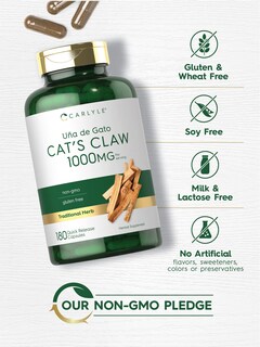 Foto 4 | Foto 4 | Suplemento Carlyle Cat's Claw, Cápsulas De 1000 Mg, 180 Unidades - Venta Internacional.