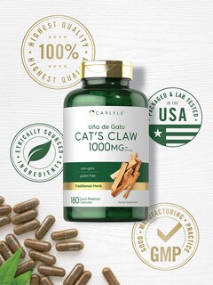 Foto 5 | Foto 5 | Suplemento Carlyle Cat's Claw, Cápsulas De 1000 Mg, 180 Unidades - Venta Internacional.