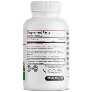 Foto 2 | Foto 2 | Suplemento Bronson Dhea De 25 Mg, Fórmula Una Vez Al Día, 200 Cápsulas - Venta Internacional.
