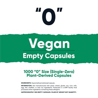 Foto 3 | Foto 3 | Cápsulas Vacías Nutricost, Tamaño 0, Veganas, 1000 Cápsulas Transparentes - Venta Internacional.