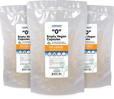 Foto 5 | Foto 5 | Cápsulas Vacías Nutricost, Tamaño 0, Veganas, 1000 Cápsulas Transparentes - Venta Internacional.