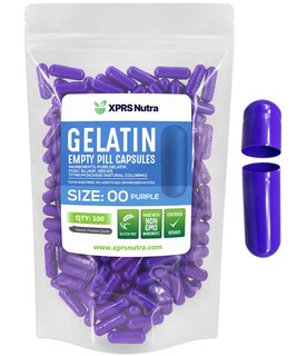 Foto 1 | Foto 1 | Cápsulas Vacías Xprs Nutra, Tamaño 00, 100 Unidades, Moradas - Venta Internacional.