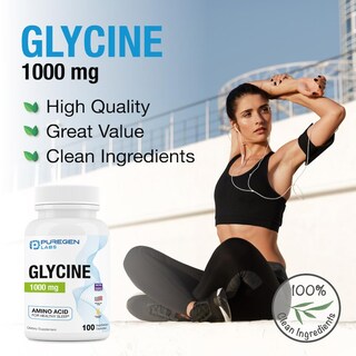 Foto 6 | Foto 6 | Suplemento De Glicina Puregen Labs, 1000 Mg, 100 Cápsulas Vegetarianas - Venta Internacional.