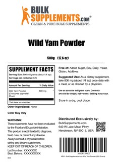 Foto 6 | Foto 6 | Suplemento Bulksupplements.com: Ñame Silvestre En Polvo, 500 G - Venta Internacional.