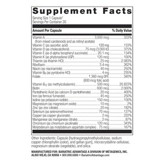 Foto 2 | Foto 2 | Multivitamínico Diario Bariatric Advantage Ultra Solo Con Hierro - Venta Internacional.