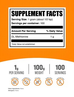 Foto 2 | Foto 2 | Suplemento Bulksupplements.com Dl-metionina 1000 Mg 100 G - Venta Internacional.