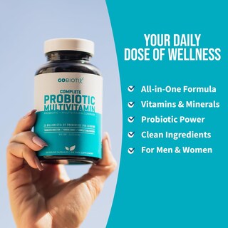 Foto 4 | Foto 4 | Suplemento Multivitamínico Gobiotix Con Probióticos 25 G Cfu 90 Cápsulas - Venta Internacional.