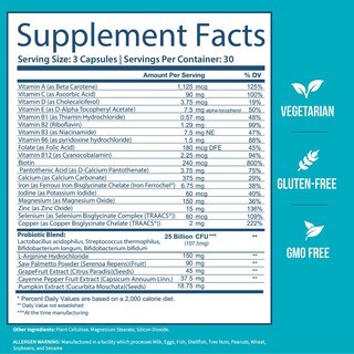 Foto 6 | Foto 6 | Suplemento Multivitamínico Gobiotix Con Probióticos 25 G Cfu 90 Cápsulas - Venta Internacional.