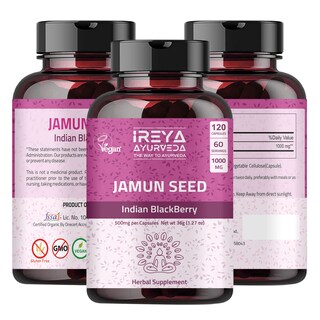 Foto 5 | Foto 5 | Suplemento Ireya Ayurveda Jamun Seed 1000 Mg (120 Cápsulas) - Venta Internacional.