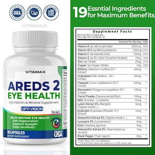Foto 5 | Foto 5 | Vitaminas Para Ojos Vitamax Areds 2, Luteína, Zeaxantina, Arándano, 120 Unidades - Venta Internacional.