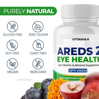 Foto 7 | Foto 7 | Vitaminas Para Ojos Vitamax Areds 2, Luteína, Zeaxantina, Arándano, 120 Unidades - Venta Internacional.