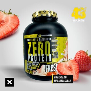 Foto 4 | Foto 4 | 43 Proteina Zero Hidrolizada 2.4 Kg Fresa 43 Supplements
