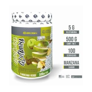 Foto 2 | Foto 2 | Glutamina En Polvo 500gr 43 Supplements Manzana Y Mango