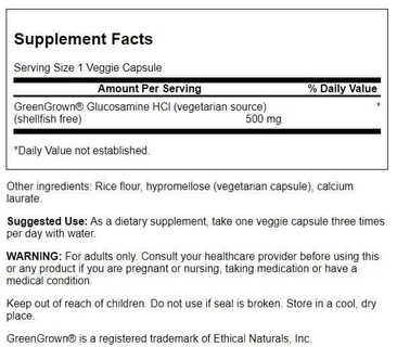 Foto 2 | Foto 2 | Suplemento De Glucosamina Vegetariana Swanson, 500 Mg, 90 Cápsulas Vegetarianas - Venta Internacional.
