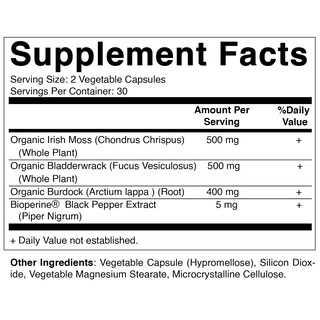 Foto 2 | Foto 2 | Suplemento Vitamatic Organic Irish Sea Moss 120 Cápsulas - Venta Internacional.