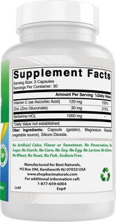 Foto 6 | Foto 6 | Suplemento Best Naturals Berberine Plus 1000 Mg 120 Cápsulas - Venta Internacional.