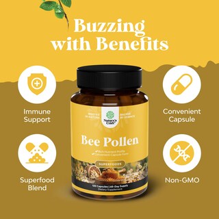 Foto 3 | Foto 3 | Suplemento De Polen De Abeja Artesanal De Natures, 1000 Mg, 60 Porciones - Venta Internacional.
