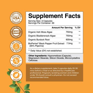 Foto 2 | Foto 2 | Suplemento Natures Craft Organic Irish Sea Moss, 2100 Mg - Venta Internacional.
