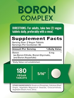 Foto 2 | Foto 2 | Suplemento Del Complejo De Boro De Triple Acción De Nature's Truth, 6 Mg - Venta Internacional.