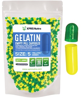 Foto 1 | Foto 1 | Cápsulas Vacías Xprs Nutra, Tamaño 5, 1000 Unidades, Gelatina Verde/amarilla - Venta Internacional.