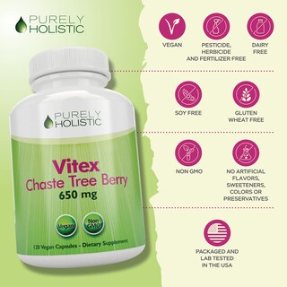 Foto 5 | Foto 5 | Suplemento Purly Holistic Sauzgatillo Vitex 650 Mg 120 Cápsulas - Venta Internacional.