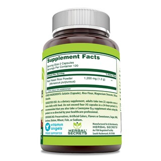 Foto 2 | Foto 2 | Suplemento Herbal Secrets De Arroz De Levadura Roja 1200 Mg 240 Cápsulas - Venta Internacional.