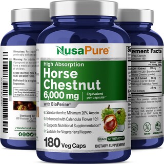 Foto 5 | Foto 5 | Suplemento De Extracto De Castaño De Indias Nusapure 300 Mg X 180 Cápsulas - Venta Internacional.