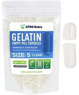 Foto 1 | Foto 1 | Cápsulas Vacías Xprs Nutra, Tamaño 5, 1000 Unidades, Gelatina Transparente - Venta Internacional.