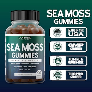 Foto 5 | Foto 5 | Gomitas Sea Moss Dorado Nutrition De 3000 Mg Con Bladderwrack - Venta Internacional.