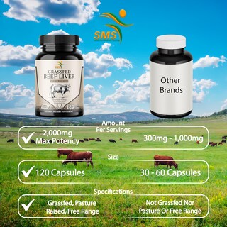 Foto 3 | Foto 3 | Suplemento Smshealthproducts.com Hígado De Res Desecado Alimentado Con Pasto - Venta Internacional.