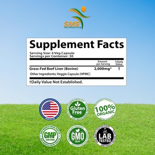Foto 4 | Foto 4 | Suplemento Smshealthproducts.com Hígado De Res Desecado Alimentado Con Pasto - Venta Internacional.