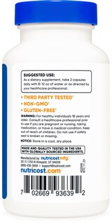Foto 4 | Foto 4 | Suplemento Nutricost Sulfato De Agmatina 1000 Mg 120 Cápsulas - Venta Internacional.