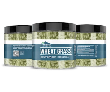Foto 2 | Foto 2 | Suplemento Dietético Earthborn Elements Wheat Grass 200 Cápsulas - Venta Internacional.