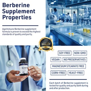 Foto 6 | Foto 6 | Suplemento Ageimmune Berberine 1000 Mg Con Prebiótico De Inulina - Venta Internacional.