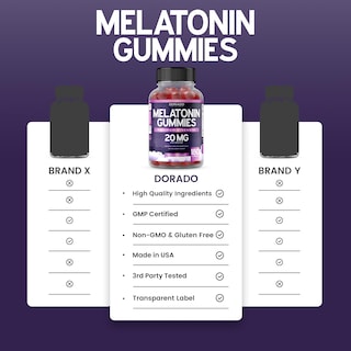 Foto 5 | Foto 5 | Gomitas De Melatonina Dorado Nutrition 20 Mg Para Adultos (180 Unidades) - Venta Internacional.