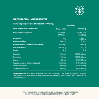 Foto 3 | Foto 3 | Enzym Blend Life 360+ 180 Cápsulas Bromelina Papaína Lipasa