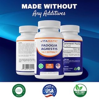 Foto 3 | Foto 3 | Suplemento Vitamínico Extracto de Fadogia Agrestis 600 Mg 180 Cápsulas - Venta Internacional