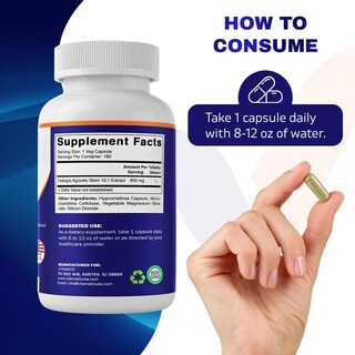 Foto 6 | Foto 6 | Suplemento Vitamínico Extracto de Fadogia Agrestis 600 Mg 180 Cápsulas - Venta Internacional