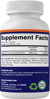 Foto 5 | Foto 5 | Suplemento Vitamínico de Vitamina B12 5000 Mcg 365 Comprimidos - Venta Internacional