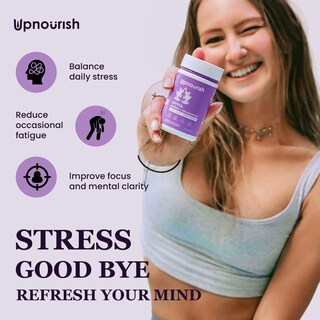 Foto 7 | Foto 7 | Suplementos Upnourish Organic Ashwagandha Y Azafrán 30 Cápsulas - Venta Internacional.