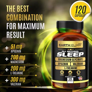 Foto 4 | Foto 4 | Suplemento Earth Elixir All Natural Sleep de 120 Cápsulas-Venta Internacional