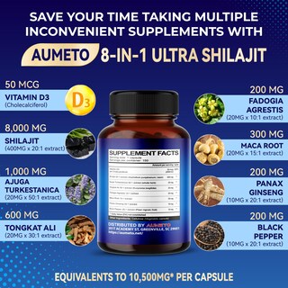 Foto 3 | Foto 3 | Suplemento Aumeto Himalayan Shilajit con Turquesterona 150 Cápsulas - Venta Internacional