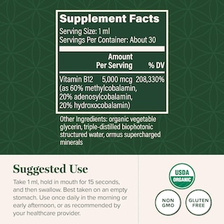 Foto 3 | Foto 3 | Suplemento de Vitamina B12 Global Healing Líquido 5000 Mcg - Venta Internacional