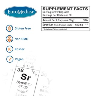 Foto 5 | Foto 5 | Suplemento Euromedica Strontium Bone Health 60 Cápsulas - Venta Internacional